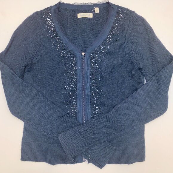 Martin and Osa Zip Up Alpaca Wool Cardigan with Sparkly Trim - Picture 10 of 15